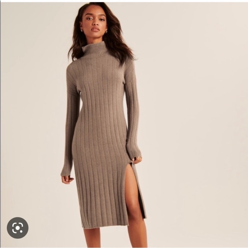 Abercrombie Easy Fitting Midi Sweater Dress - Black